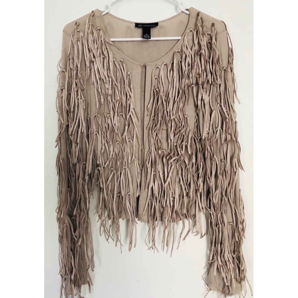 INC Fringe Jacket